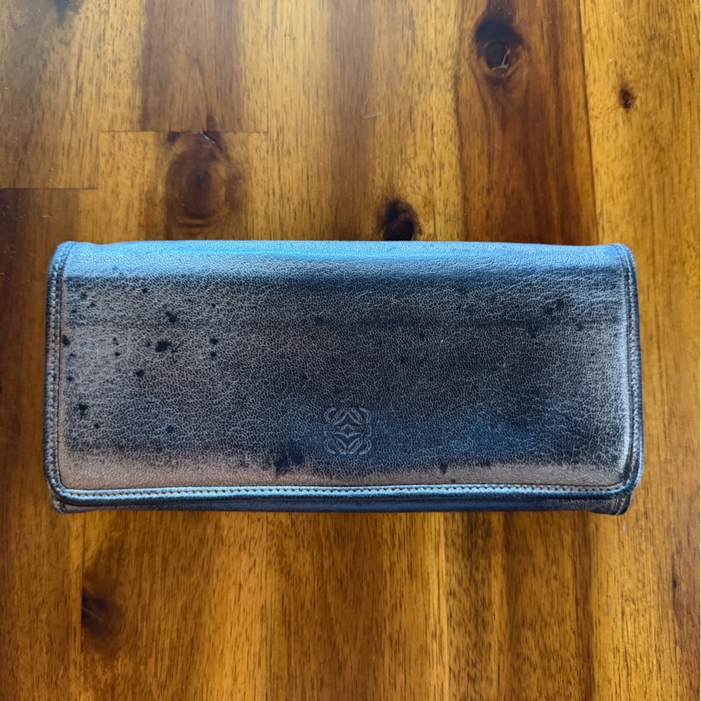 Loewe Metallic Leather Clutch